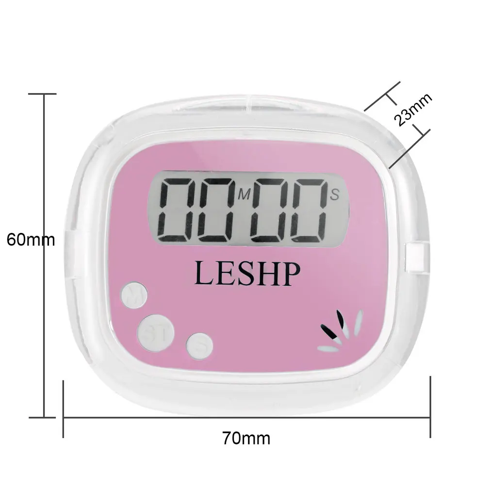 

LESHP Portable Mini ABS LCD 4 Digits Display Digital Magnetic Back Kitchen Timer Countdown Timer With Timer Memory Recall