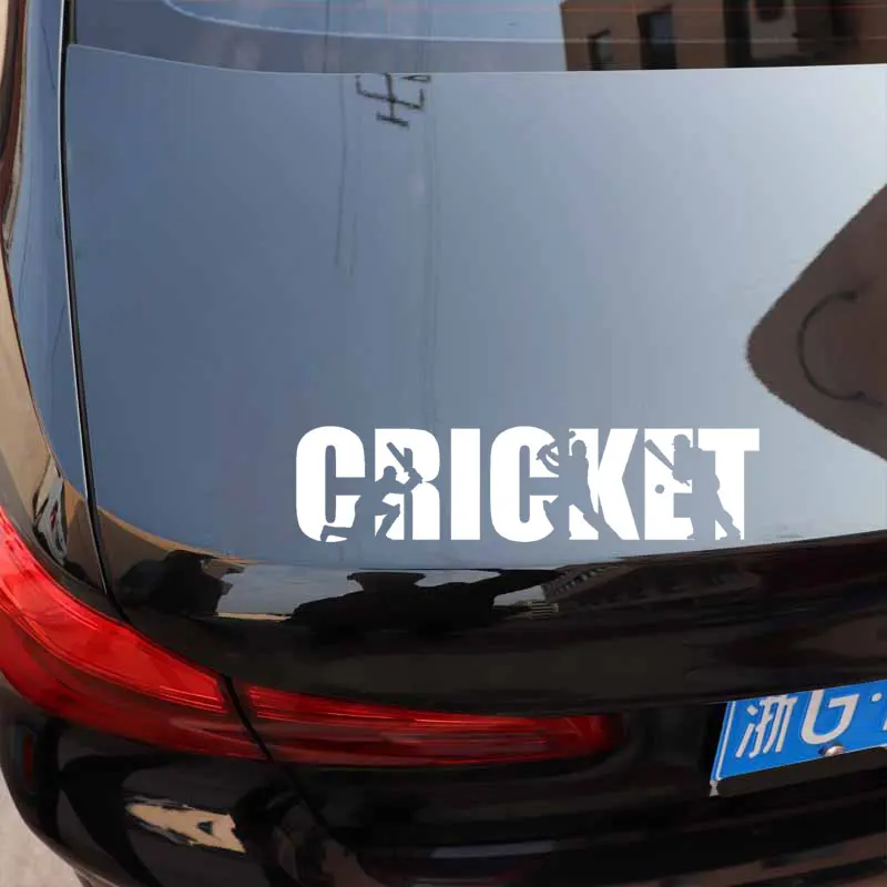 YJZT 18CM*4.5CM Cricket Player Lettering Sport Wonderful Vinyl Car Decal Sticker Funny Rear Windshield Accessories C31-0090 - купить по