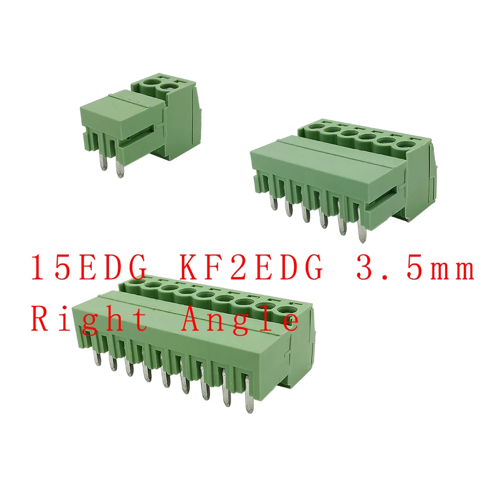 5 пар KF2EDG 15EDG 3 мм 2-12 контактов прямоугольные PCB Винтовые клеммные колодки