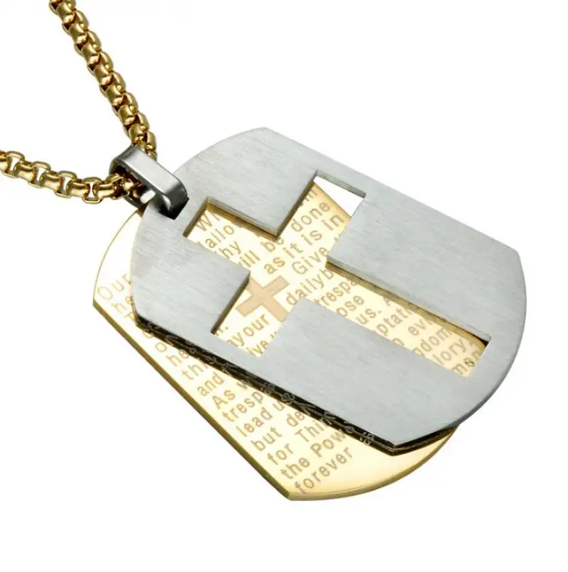 Модное ожерелье в стиле ретро католический крестовый крест из нержавеющей стали