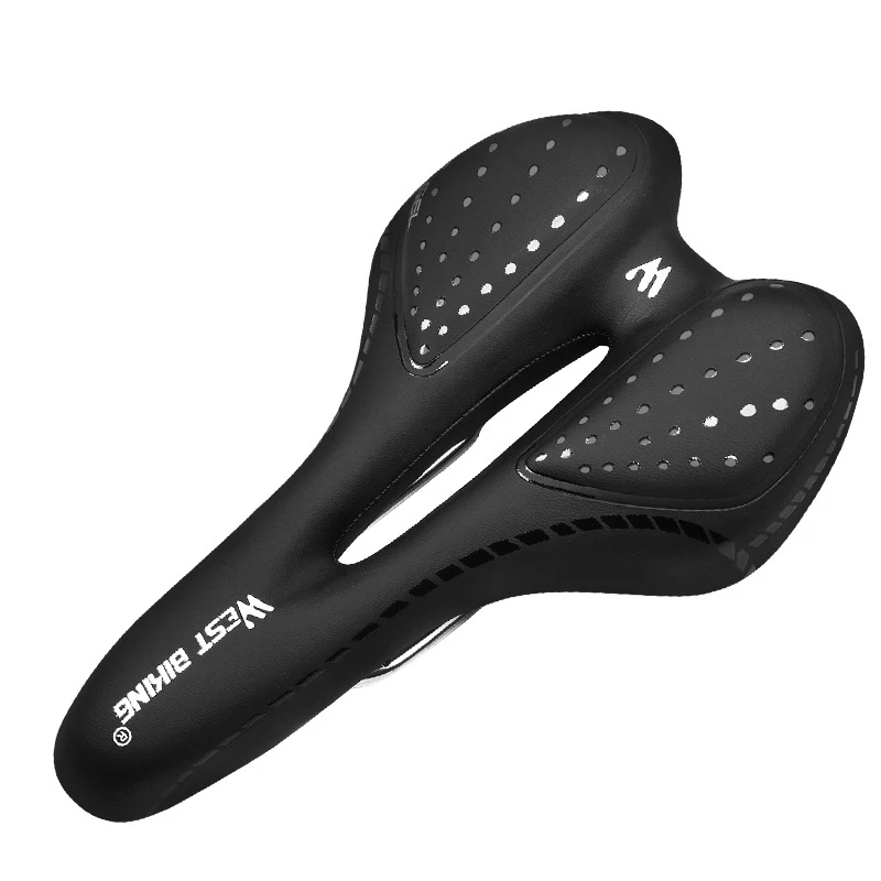 

Bike Saddle Silicone Cushion PU Leather Surface Silica Filled Gel Comfortable Cycling Seat Shockproof Bicycle Saddle