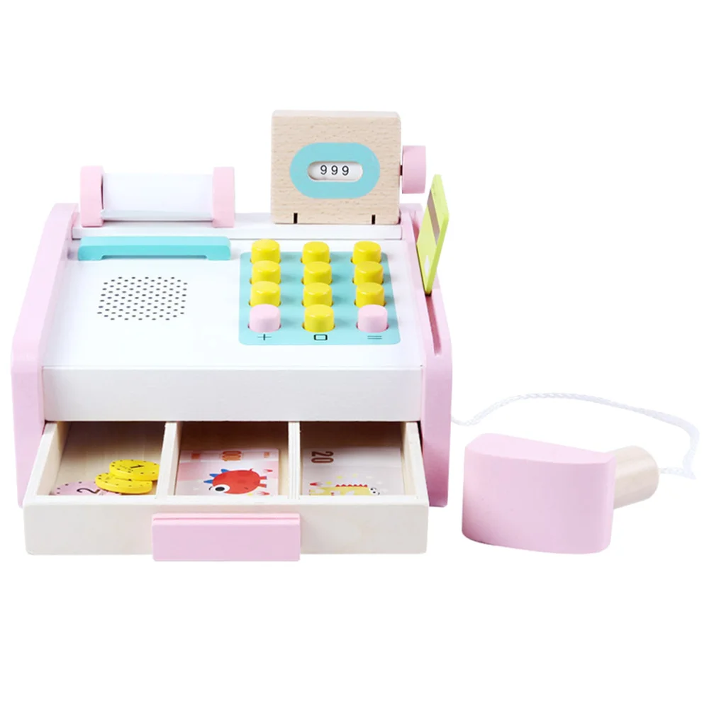 1 Набор игрушечных кассовых аппаратов деревянная детская игрушка для ролевых игр