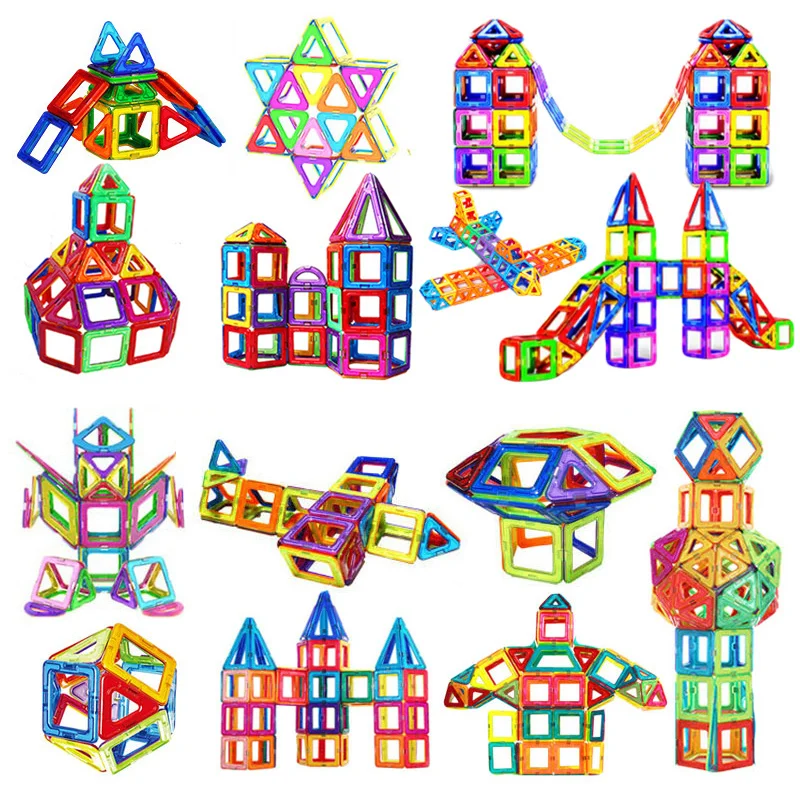 30-168pcs Big Size Magnetic Designer Construction Set Model Building Block For Children Intelligent Educational Toys | Игрушки и хобби