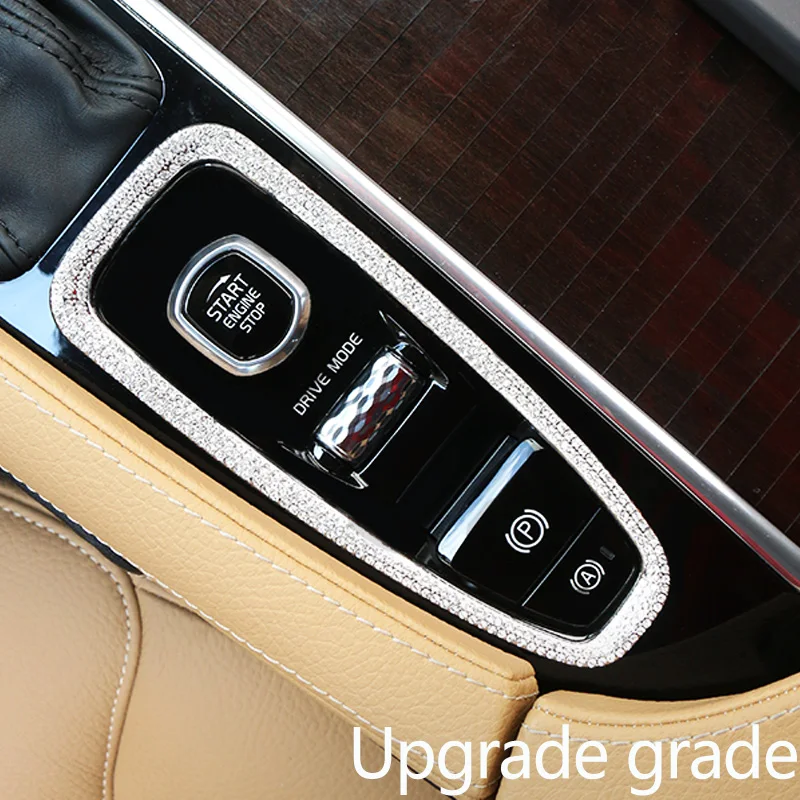 Для Volvo XC60 S90 XC90 v90- металл+ стразы отделка рулевого колеса украшение наклейка 2ps аксессуары для стайлинга автомобилей