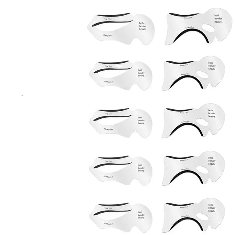 

10pcs Eyeliner Stencils Winged Eyeliner Stencil Models Template Shaping Tools Eyebrows Template Card Eye Shadow Makeup Tool