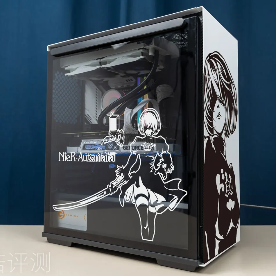 NieR:Automata ATX Gaming PC Case Stickers Mid Tower Computer Decorative Decal  Anime Removable Waterproof Sticker