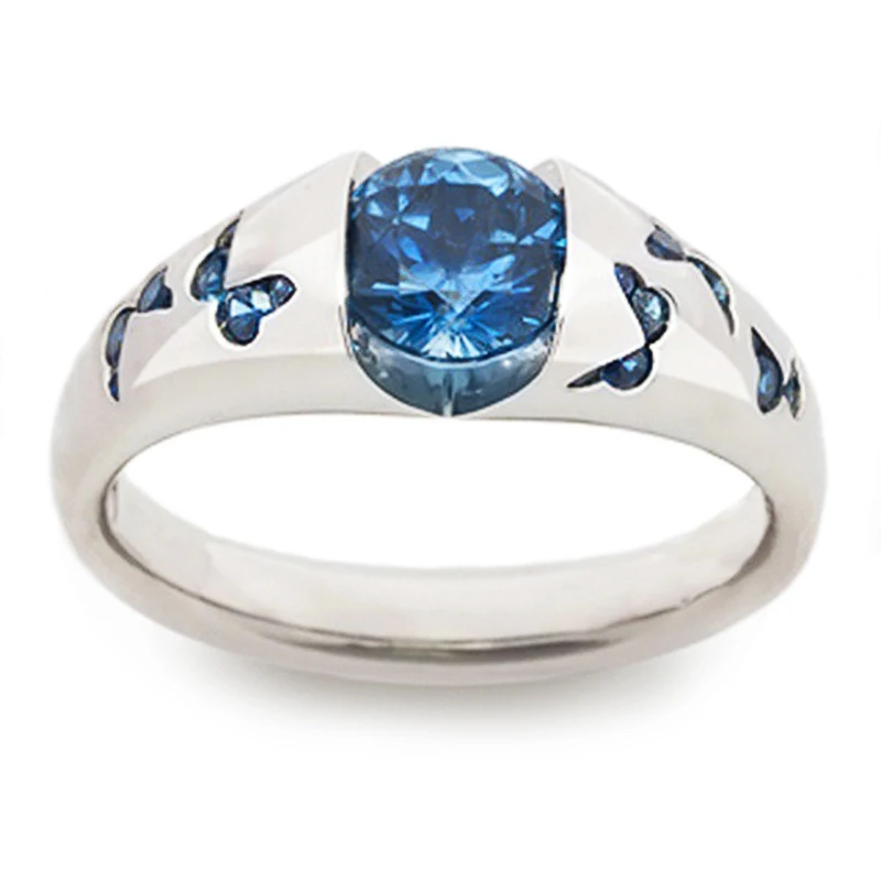 Huitan изящное кольцо на палец с бабочкой для женщин один кубический цирконий