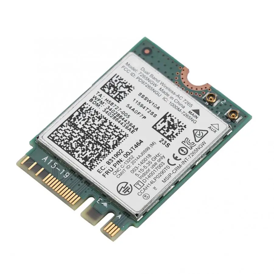 Двухдиапазонная беспроводная сетевая карта для Intel Dual Band Wireless AC 7265 867M + Bluetooth 4 0