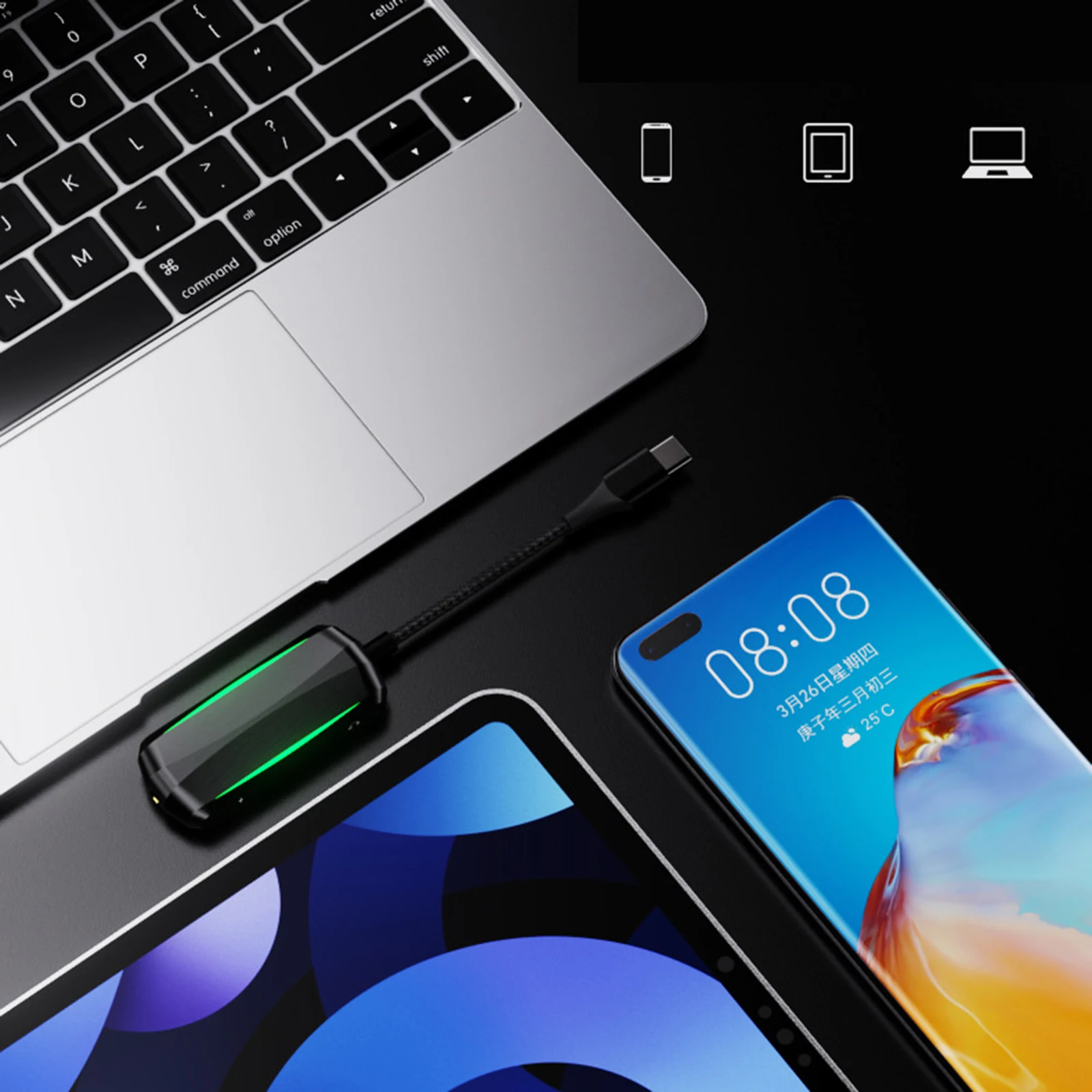 Адаптер для наушников 3-в-1 с USB C на 3 5 мм 60 Вт | Мобильные телефоны и аксессуары