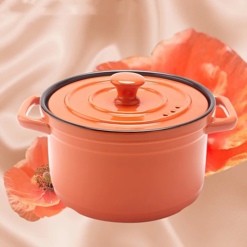 

Ceramic Casserole Korean Blue Green Colorful Round 3/4/5L Cooking Soup Pot Stewpan Household Kitchen Supplies Saucepan Cookware