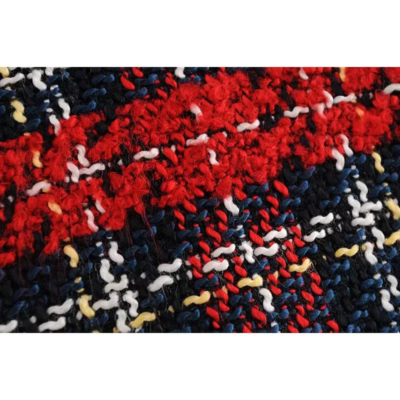 Женское твидовое пальто Leiouna клетчатое шерстяное с длинным рукавом и карманами