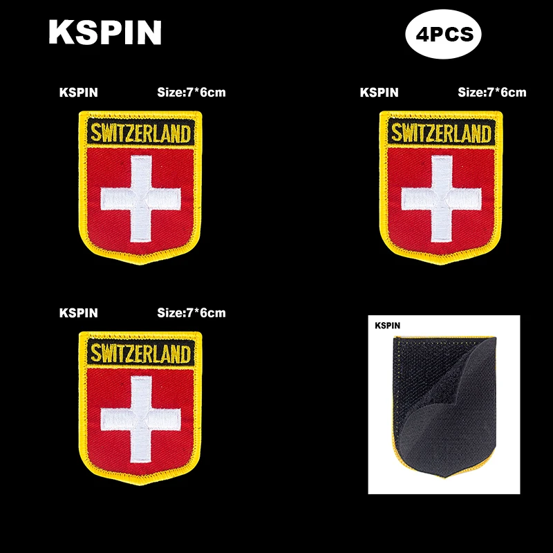 Заплатка национальный флаг с крючками швейцарские значки повязка на руку 3D