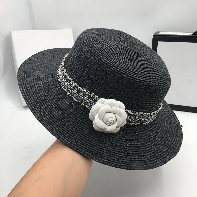 Summer straw hat small sweet wind restoring ancient ways fashion travel flat the camellia sunshade holiday han edition | Аксессуары для