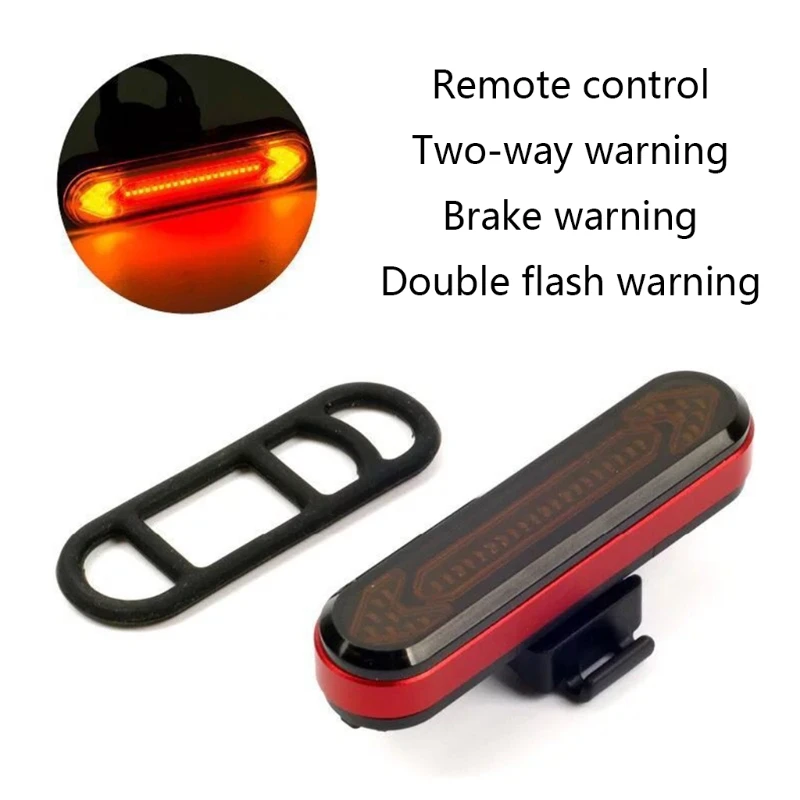 

Bicycle Light LED USB Rechargeable Taillight Safety Warning Light Smart Wireless Remote Control Bike Turn Signal Light