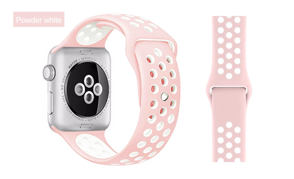 Силиконовый спортивный ремешок для наручных часов Apple watch, ремешок 38 мм 40 мм 42 44 мм наручные браслет, ремешок для наручных часов iWatch серии 4/3/2/1 женские полос