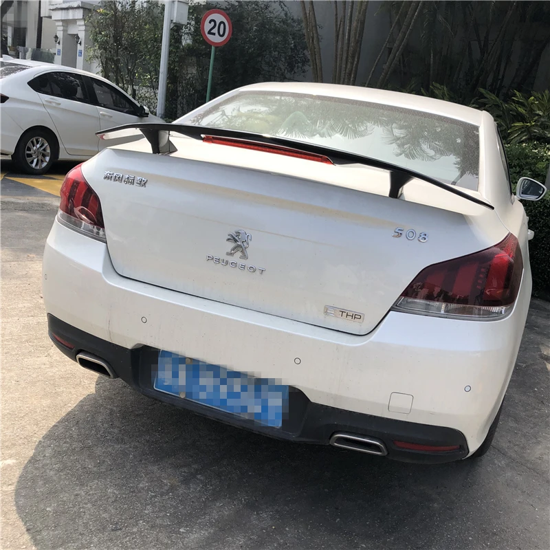 Спойлер для Peugeot 508 2014-2018 TF высококачественный ABS Материал заднее крыло автомобиля