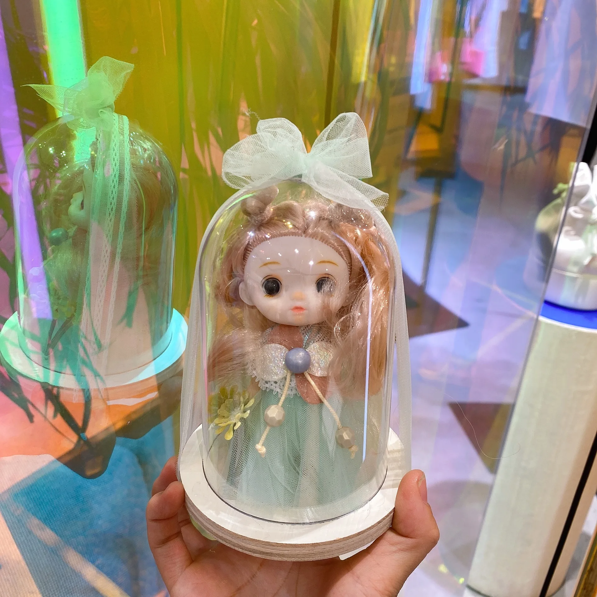 

New 16cm BJD Doll Toy Fashion 1/12 Transparent Gift Box Doll Set with 13 Movable Joints 3D Big Eyes Children Girl Birthday Gift
