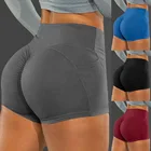 Спортивные шорты для йоги, женские эластичные бесшовные леггинсы с высокой талией, с эффектом пуш-ап, для тренировок и бега, шорты для фитнеса и тренировок