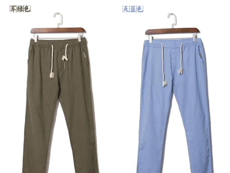 Брюки MRMT мужские с конопляной веревкой Брендовые прямые свободные штаны для