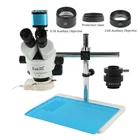 Видеокамера 2020 48 МП, 4K HDMI, USB, 3.5X-90X, Тринокулярный стереомикроскоп с многофокальным фокусом для ремонта печатных плат