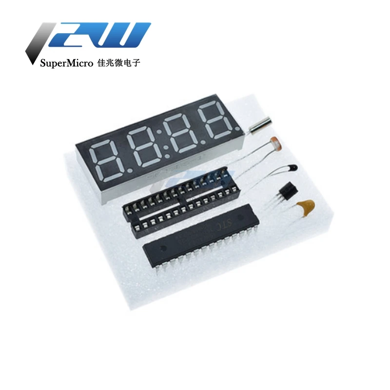 Светодиодный Будильник вращающиеся электронные часы DIY Kit светильник контроль