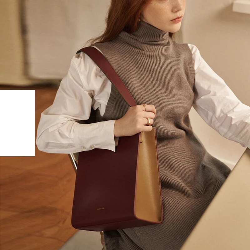 Квадратные сумочки Большая вместительная сумка через плечо кожаная мессенджер