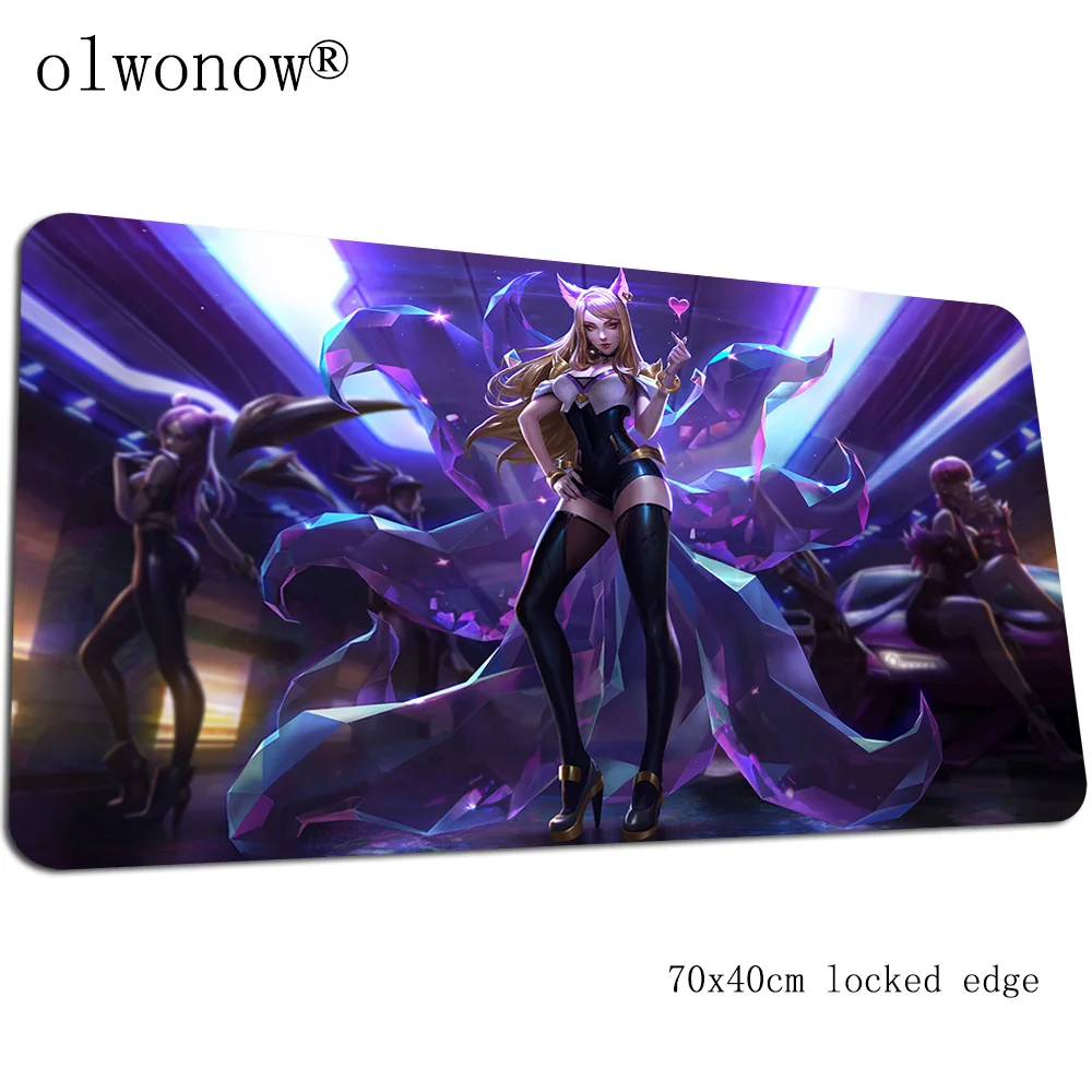 Ahri sexy mousepad 700x400x3mm large gaming mouse pad gamer mat game computer padmouse keyboard cheapest play mats