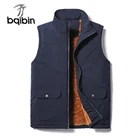 Мужские жилеты; Повседневная зимняя одежда с ворсом теплые жилеты, Модная вязаная Термальность жилеты для девочек с большими карманами, Куртки без рукавов Непродуваемая одежда 5xl