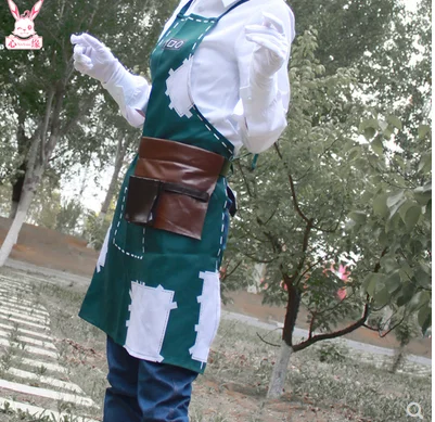 Костюм для косплея унисекс из футболки фартука брюк перчаток шапки и ремня