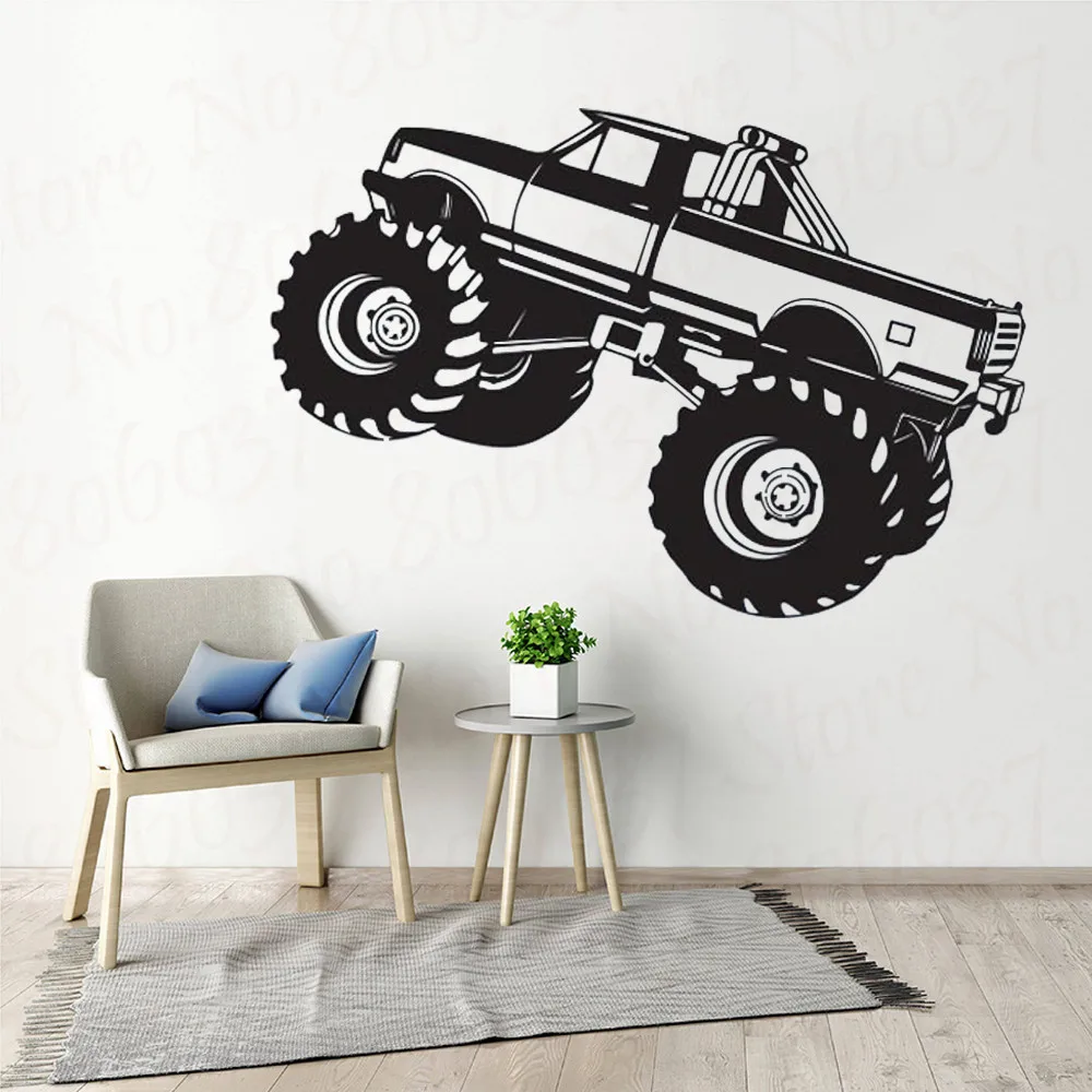 Фото Monster Truck Wall Decal Sticker Decor Boy Room Bedroom Auto Playroom Vinyl Home WL1149 Дом и сад Monster Truck Wall Decal Sticker Decor Boy Room Bedroom Auto Playroom Vinyl Home WL1149 Дом и сад