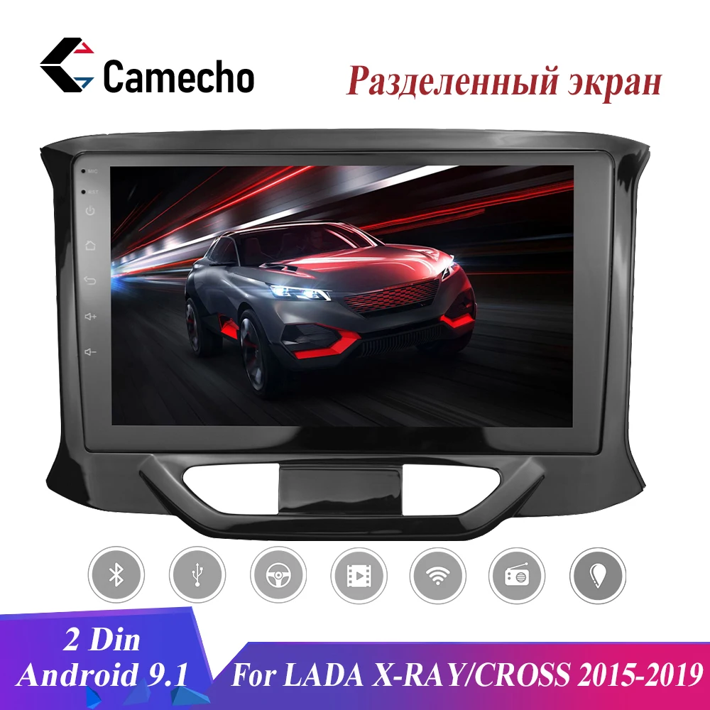 Camecho автомобильное радио 2 Din Android 9 1 мультимедийный плеер 2din GPS Авторадио для LADA X