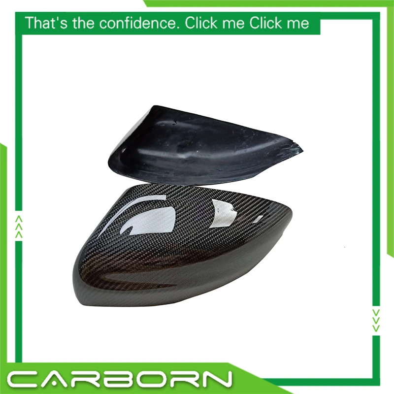 

For Volvo XC60 14 15 16 17 Add On/ 1:1 Replacement Type Gloss Black Color Carbon Fiber Mirror Cover Body Side View Caps