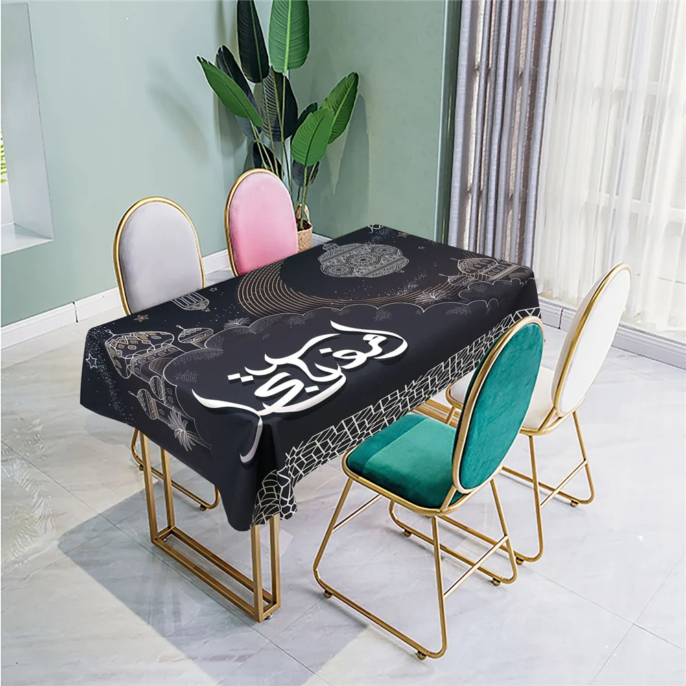 

Rectangle Tablecloth Eid Mubarak Ramadan Decorations for Home Table Decoration Accessories Aid Mubarak Decoration Aid Moubarak