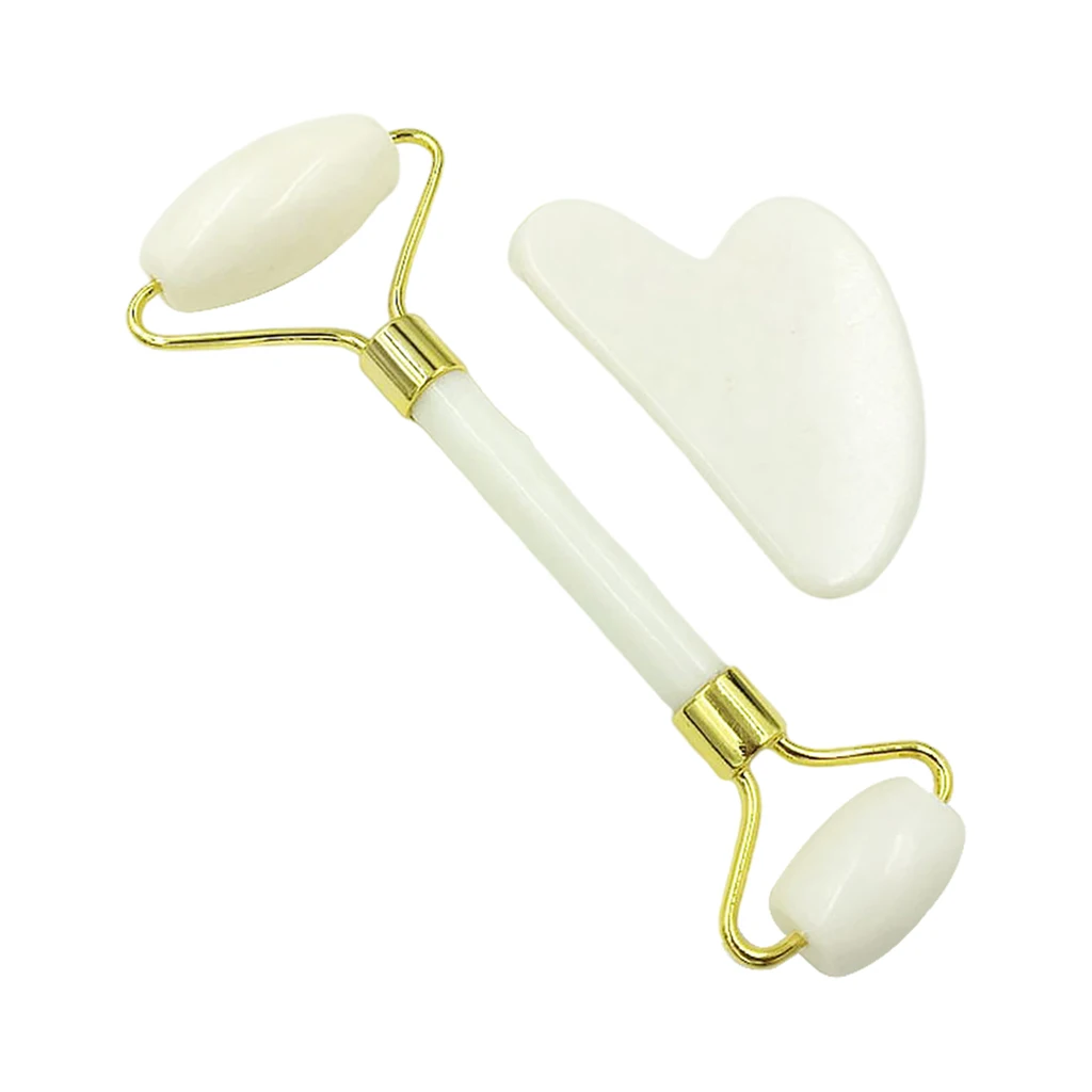 

Натурального нефрита каменный ролик массажер и Гуаша набор инструментов для лица и глаз шеи