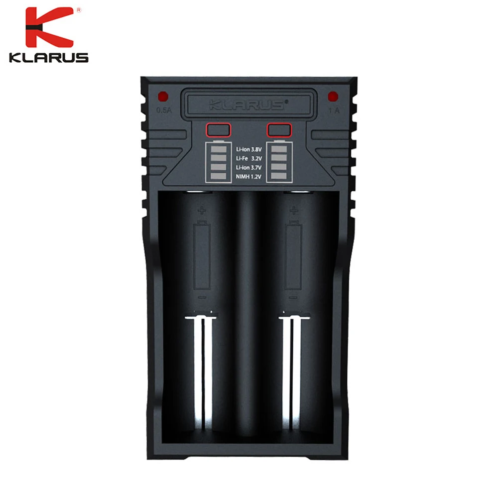 Устройство для зарядки литий ионных аккумуляторов KLARUS K2 26650 18650 18490 17670 17500 16340 14500