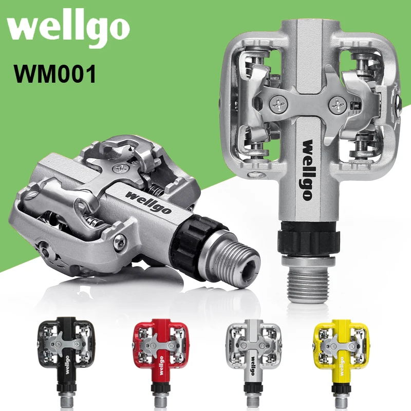 Велотренажные педали Wellgo WM001 без клипсов из магниевого сплава для горных