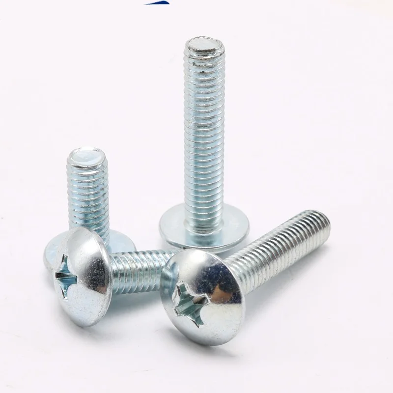 

M3/M4 Cross Recessed Raised Counter Pan Big Head Screws Zinc Plated Flat Tail Vida Phillip Parafusos Plaine Vis Viti BS450 Steel