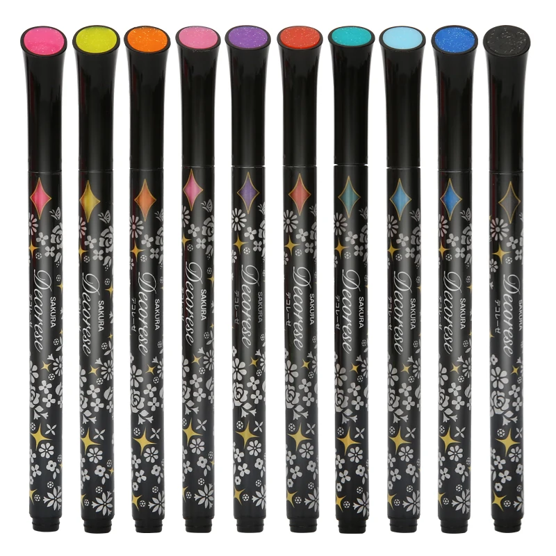 

Sakura Decorese Colorful Gel Pen For Nail/Wood/Glass/Metal DIY Design Bling Bling Effect DB206