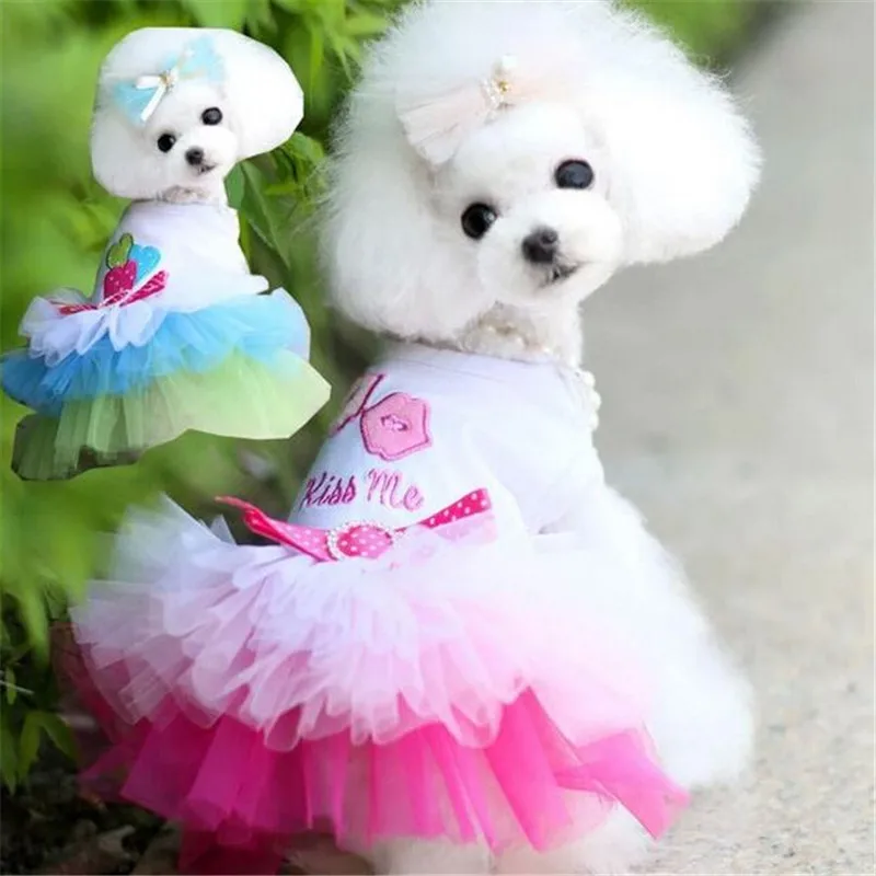 

Cute Puppy's Cotton Princess Dress besides Multiple Sizes And All Seasons Comfortable For Small Lovely Dog Pets Cute dog clothes