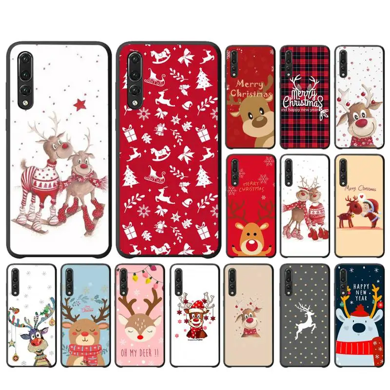 YNDFCNB чехол для телефона с рождественским оленем huawei P 8 9 10 20 30 40 pro lite P9 2019|Бамперы| |