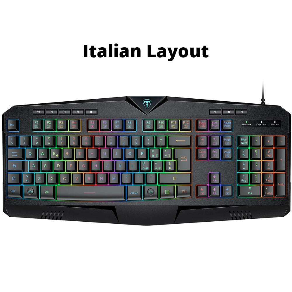 VicTsing PC232 игровая клавиатура 112 клавиш Проводная Механическая клавиатура RGB светильник с защитой от привидения английская клавиатура для портативных ПК