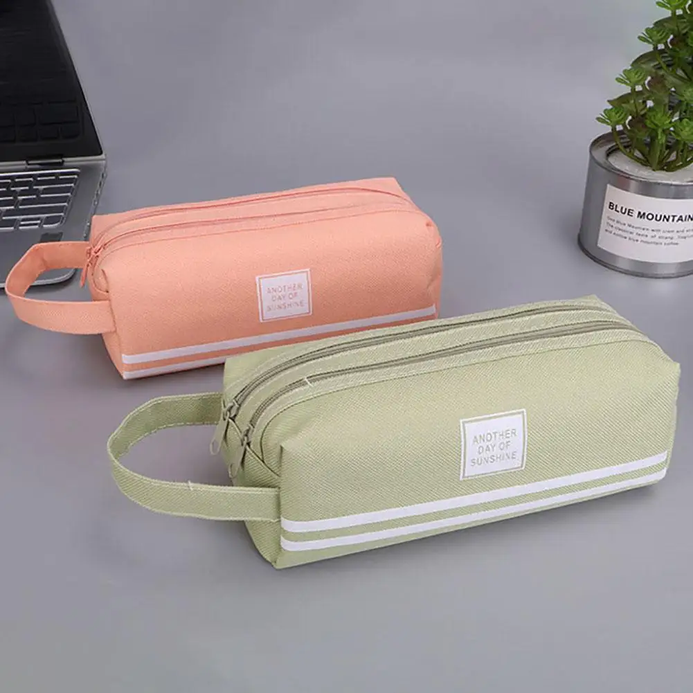 

Portable Large Capacity Zipper Pen Bag Pencil Case Stationery Storage Pouch