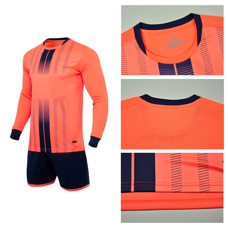 MB-8607 Custom Boys Girls Socce Jersey long sleeve set Adult Kid Plain Football Cheap Children Soccer Uniform Set | Спорт и