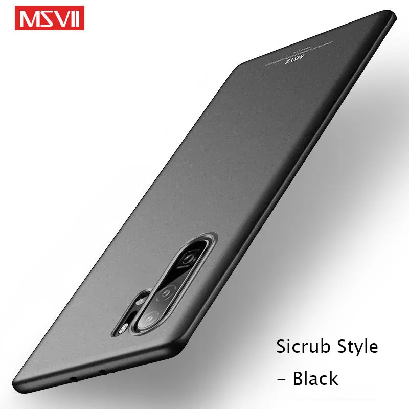 Frosted Black Чехол для samsung Galaxy Note 10 Plus/Pro, чехол MSVII, кольцевая крышка для samsung Note 10, чехол, тонкая жесткая задняя крышка для Galaxy Note 10 - Цвет: Frosted Black