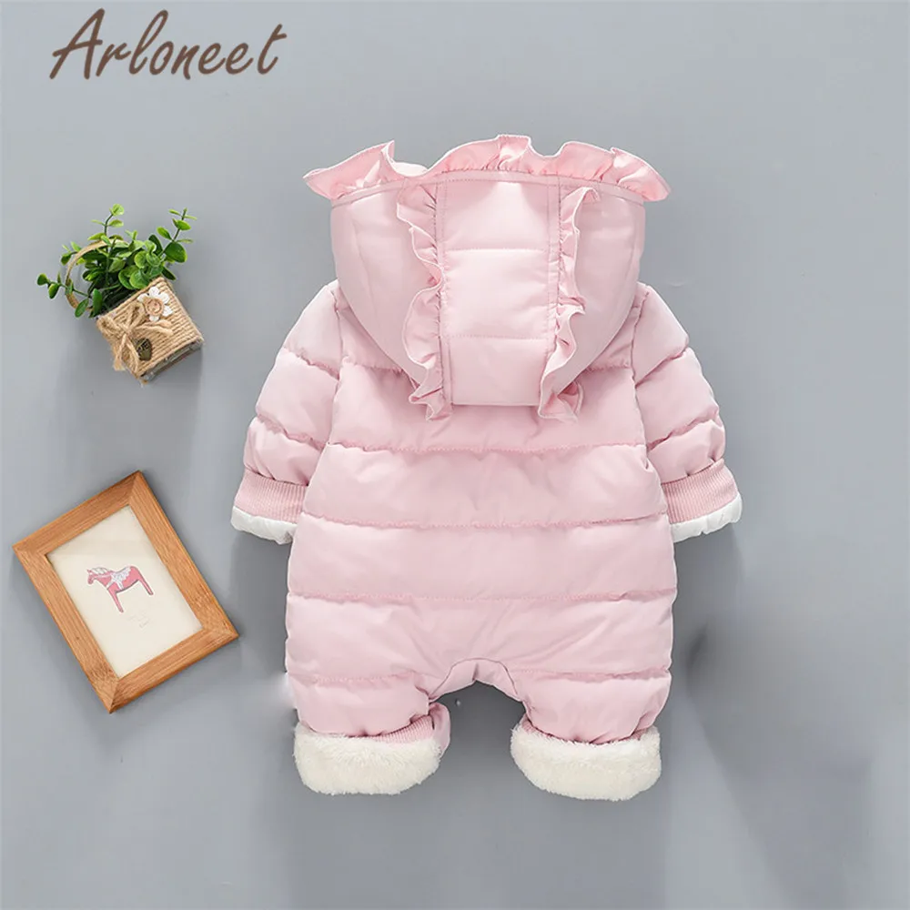 ARLONEET/пальто с героями мультфильмов; зимнее пальто для маленьких девочек; комбинезон на молнии; Верхняя одежда с капюшоном; хлопковое Детское пальто; пуховик для девочки