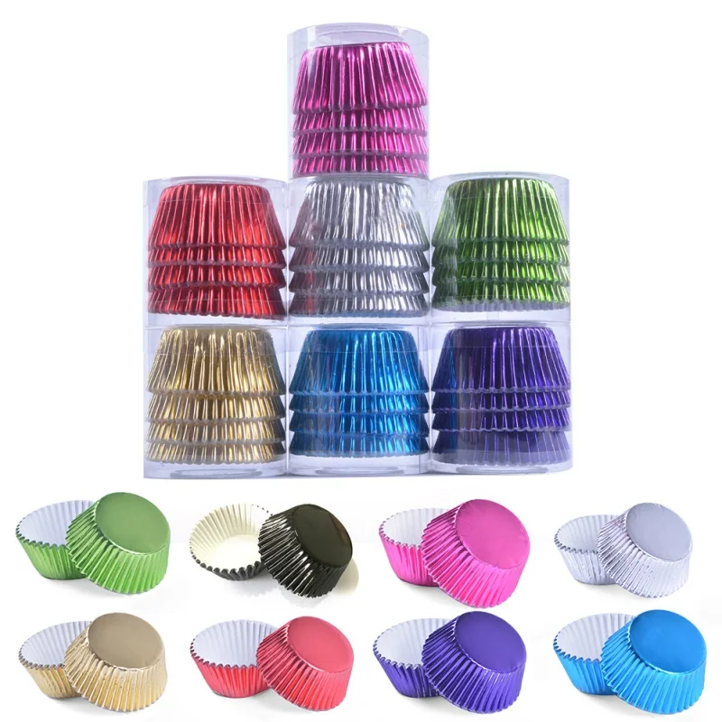 100 шт. брезент для яиц бумажные стаканчики пирожных Кондитерская подкладка форма