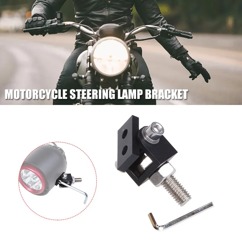 

Aluminum Alloy 53 * 32 * 25 Mm Clamp Turn Signal Bracket Durable Refit Headlight Bracket Strong Motorcycles
