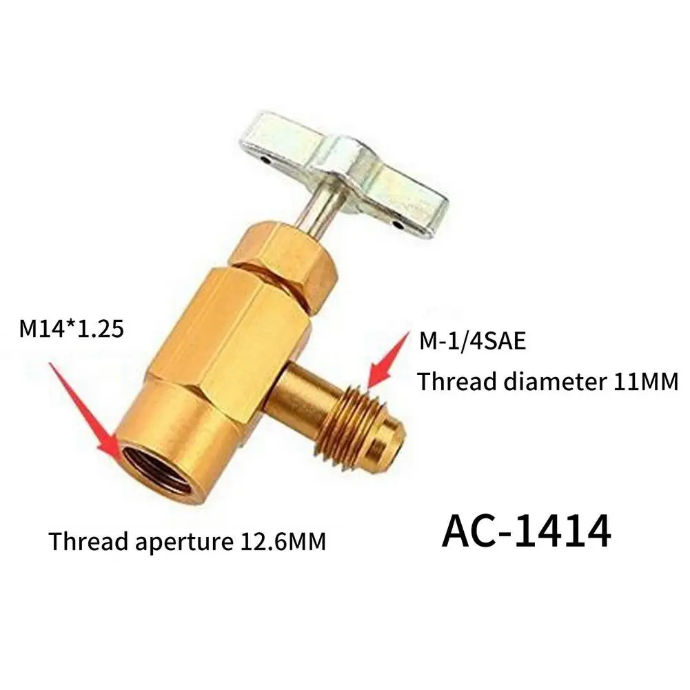 

R134A Car Air Conditioning Refrigerant Charging Hose Kit M14 Bottle Opener