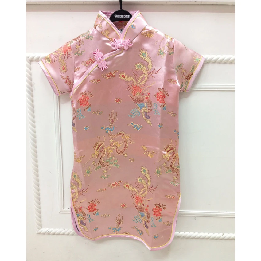 Женское атласное платье кимоно с драконом и Фениксом|Чонсамы| |