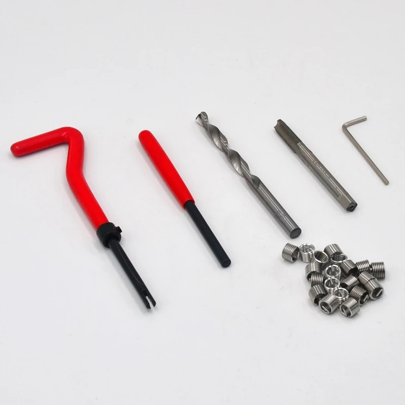 

25PCS M6x1.0x8.0mm Thread Repair Kit for Inserts Drill Tap Set